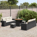 Set de canapele pentru grădină 9 pcs Negru și Crem Poli Rattan - WALTI WALTI