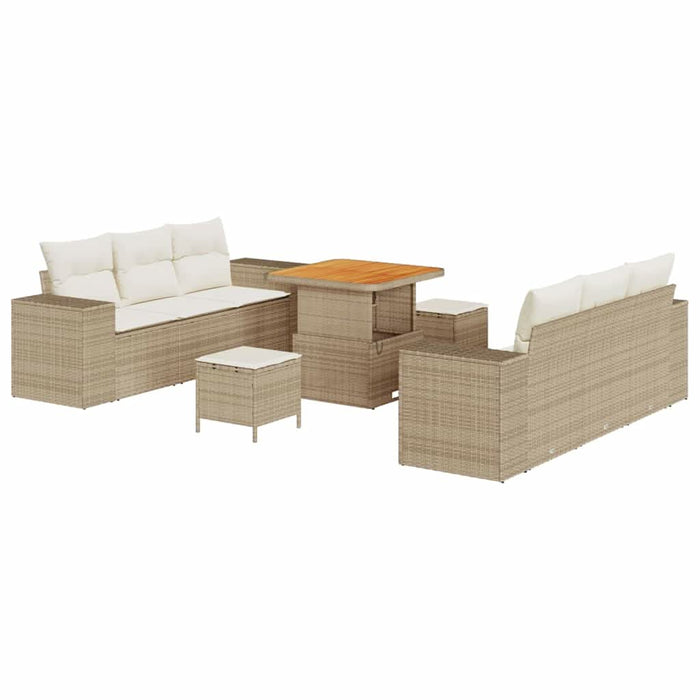 Set de canapele pentru grădină Bej și crem 221 x 204 x 85 cm WALTI