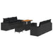 Set de canapele pentru grădină cu pernă 9 pcs Negru Poli Rattan - WALTI WALTI