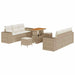 Set de canapele pentru grădină 9 pcs Bej și crem Poli Rattan - WALTI WALTI