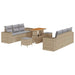 Set de canapele pentru grădină 9 pcs Beige și gri deschis - WALTI WALTI