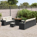 Set de canapele pentru grădină 10 pcs Negru și Crem Poli Rattan - WALTI WALTI