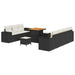 Set de canapele pentru grădină 10 pcs Negru și Crem Poli Rattan - WALTI WALTI