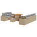 Set de canapele pentru grădină 10 pcs Beige și gri deschis - WALTI WALTI