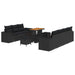 Set de canapele pentru grădină 10 pcs Negru Poli Rattan - WALTI WALTI