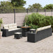 Set de canapele pentru grădină 10 pcs Negru și Crem Poli Rattan - WALTI WALTI