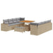 Set de canapele pentru grădină 11 pcs Beige și gri deschis - WALTI WALTI