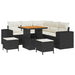 Set de canapele pentru grădină 8 pcs Negru și Crem poliratan - WALTI WALTI