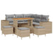 Set de canapele pentru grădină 9 pcs Beige și gri deschis - WALTI WALTI