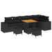 Set de canapele pentru grădină cu pernă 9 pcs Negru poliratan - WALTI WALTI