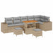 Set de canapele pentru grădină 9 pcs Beige și gri deschis - WALTI WALTI