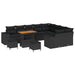 Set de canapele pentru grădină cu pernă cu pernă 12 pcs Negru - WALTI WALTI