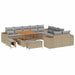 Set de canapele pentru grădină 13 pcs Beige și gri deschis - WALTI WALTI