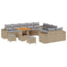 Set de canapele pentru grădină 13 pcs Beige și gri deschis - WALTI WALTI