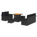Set de canapele pentru grădină cu pernă cu pernă 8 pcs Negru - WALTI WALTI