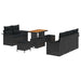 Set de canapele pentru grădină cu pernă cu pernă 8 pcs Negru - WALTI WALTI