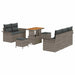 Set de canapele pentru grădină cu pernă cu depozitare 8 pcs Gri - WALTI WALTI