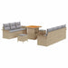 Set de canapele pentru grădină 10 pcs Beige și gri deschis - WALTI WALTI