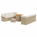 Set de canapele pentru grădină cu pernă 11 pcs Bej și crem - WALTI WALTI