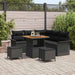 Set de canapele pentru grădină 8 pcs Negru 80 x 80 x 71 cm - WALTI WALTI