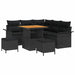 Set de canapele pentru grădină 8 pcs Negru 80 x 80 x 71 cm - WALTI WALTI