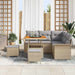 Set de canapele pentru grădină 8 pcs Beige și gri deschis - WALTI WALTI