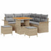 Set de canapele pentru grădină 8 pcs Beige și gri deschis - WALTI WALTI
