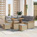 Set de canapele pentru grădină 8 pcs Beige și gri deschis - WALTI WALTI