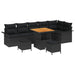 Set de canapele pentru grădină 9 pcs Negru 80 x 80 x 71 cm - WALTI WALTI