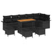 Set de canapele pentru grădină 10 pcs Negru 110 x 55 x 71 cm - WALTI WALTI
