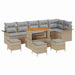 Set de canapele pentru grădină 10 pcs Beige și gri deschis - WALTI WALTI