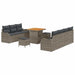 Set de canapele pentru grădină cu pernă cu pernă 10 pcs Gri - WALTI WALTI