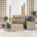 Set de canapele pentru grădină 8 pcs Beige și gri deschis - WALTI WALTI