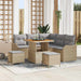 Set de canapele pentru grădină 8 pcs Beige și gri deschis - WALTI WALTI