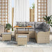 Set de canapele pentru grădină 8 pcs Beige și gri deschis - WALTI WALTI