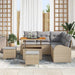 Set de canapele pentru grădină 8 pcs Beige și gri deschis - WALTI WALTI