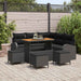 Set de canapele pentru grădină 9 pcs Negru 110 x 55 x 71 cm - WALTI WALTI