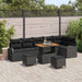 Set de canapele pentru grădină 9 pcs Negru 90 x 55 x 71 cm - WALTI WALTI