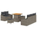 Set de canapele pentru grădină cu pernă cu depozitare 8 pcs Gri - WALTI WALTI