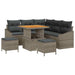 Set de canapele pentru grădină cu pernă cu depozitare 8 pcs Gri - WALTI WALTI