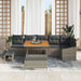Set de canapele pentru grădină cu pernă 9 pcs Gri Rattan poli - WALTI WALTI
