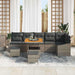 Set de canapele pentru grădină cu pernă 9 pcs Gri Rattan poli - WALTI WALTI