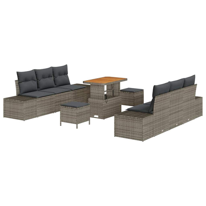 Set de canapele pentru grădină 9 pcs Gri deschis și gri închis - WALTI WALTI