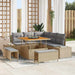 Set de canapele pentru grădină cu pernă 8 pcs Bej Rattan poli - WALTI WALTI