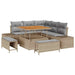 Set de canapele pentru grădină cu pernă 8 pcs Bej Rattan poli - WALTI WALTI