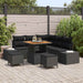 Set de canapele pentru grădină cu pernă 8 pcs Negru Rattan poli - WALTI WALTI