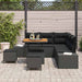 Set de canapele pentru grădină cu pernă 8 pcs Negru Rattan poli - WALTI WALTI