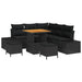 Set de canapele pentru grădină cu pernă 8 pcs Negru Rattan poli - WALTI WALTI