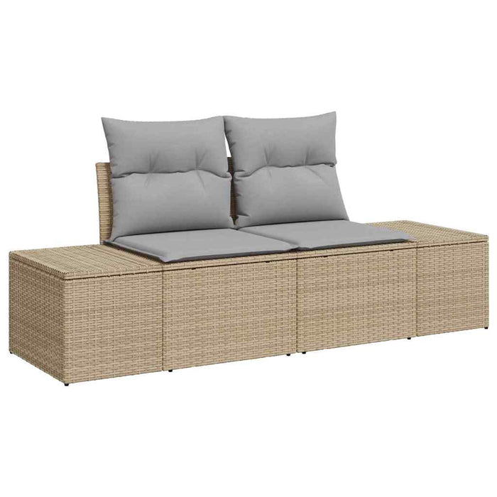 Set de canapele pentru grădină 8 buc. Bej Rattan poli WALTI