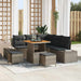 Set de canapele pentru grădină cu pernă 8 pcs Gri Rattan poli - WALTI WALTI